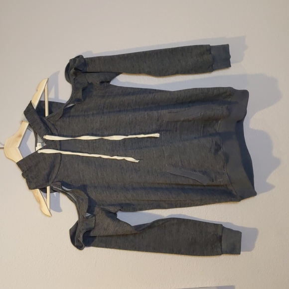 NWT 143 Story Los Angeles open shoulder ruffle hoodie - Picture 1 of 7
